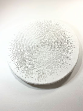 Asa Branca Paint Carving, Minimalistic Art, All White Artwork, Local Athens GA Artist