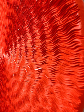 Love.Craft Athens, GA, Paint Carving, Minimalistic Art, Red Art, Carved Art, Wooden Circle with layered carved red paint