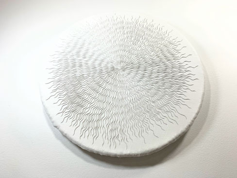 Asa Branca Paint Carving, Minimalistic Art, All White Artwork, Local Athens GA Artist