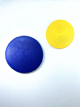 The Hope Paint Carving, Ultramarine Blue Art, fine art, local athens GA artist, woman artist