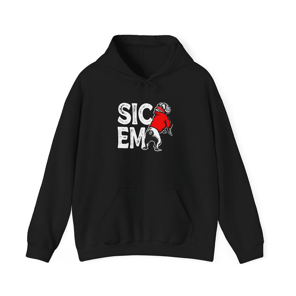 Thumbnail: Sic Em UGA Bulldogs Hooded Sweatshirt 