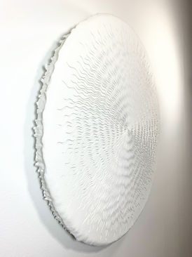 Asa Branca Paint Carving, Minimalistic Art, All White Artwork, Local Athens GA Artist