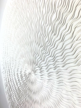 Asa Branca Paint Carving, Minimalistic Art, All White Artwork, Local Athens GA Artist