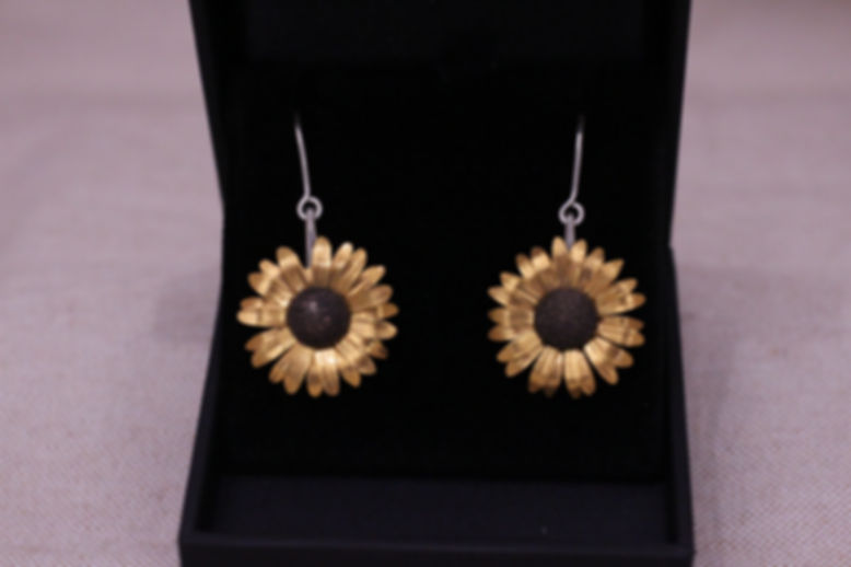 Gold Plated Daisy Earrings