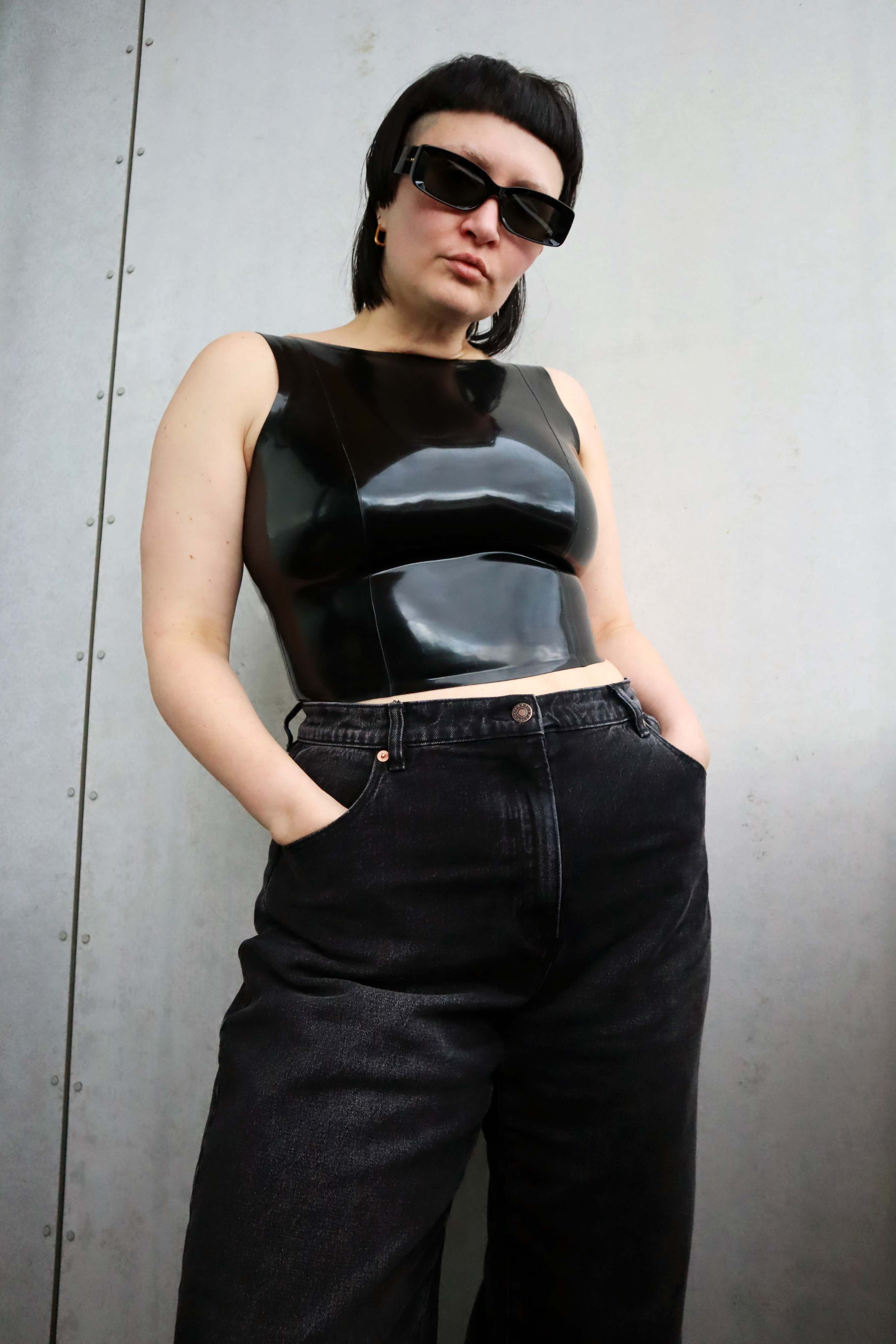 Odette Latex Top / READY TO SHIP