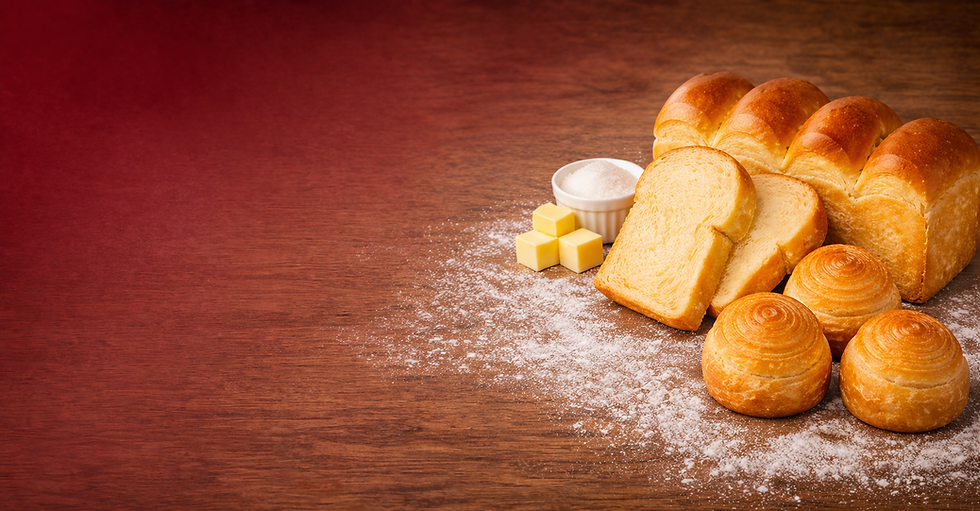 Fresh baked bespoke pastries and bread with ingredients. Let's create together, contact us.