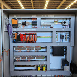 Panel duct labels provide clarification of panel components.