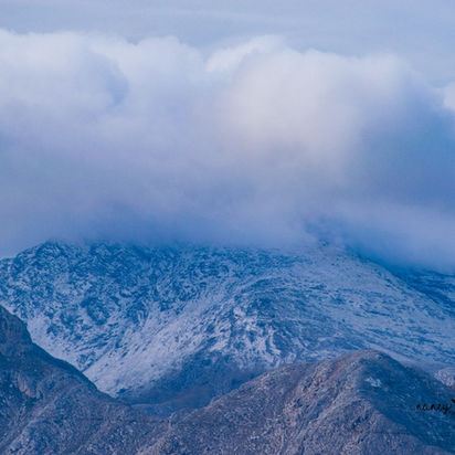 Nevó en la comarca serrana