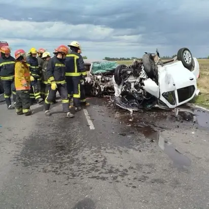 Cuatro personas murieron tras un violento choque frontal en la Ruta 65