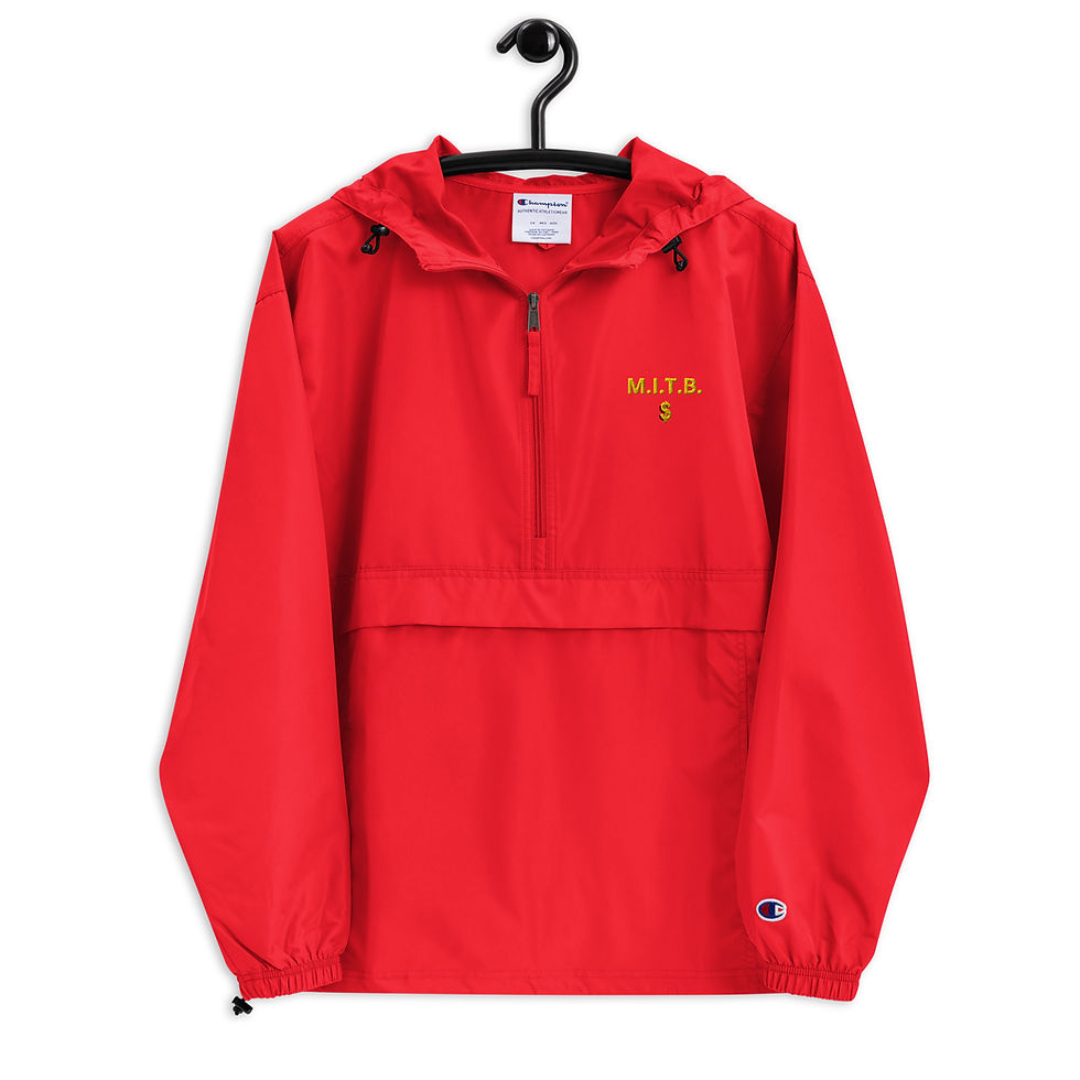 Thumbnail: Feel Money In The Bank with this Embroidered M.I.T.B. Champion Packable Jacket