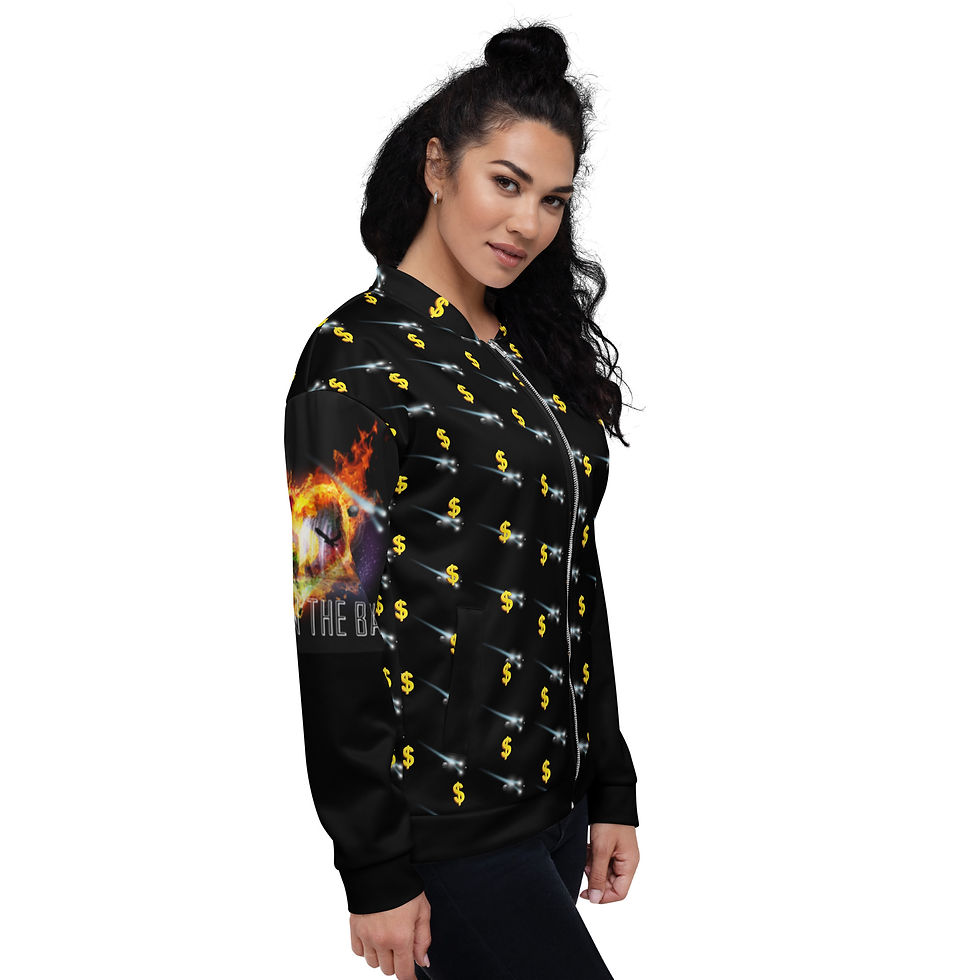 Thumbnail: Attract Abundance in this "Raining Money" Unisex Bomber Jacket