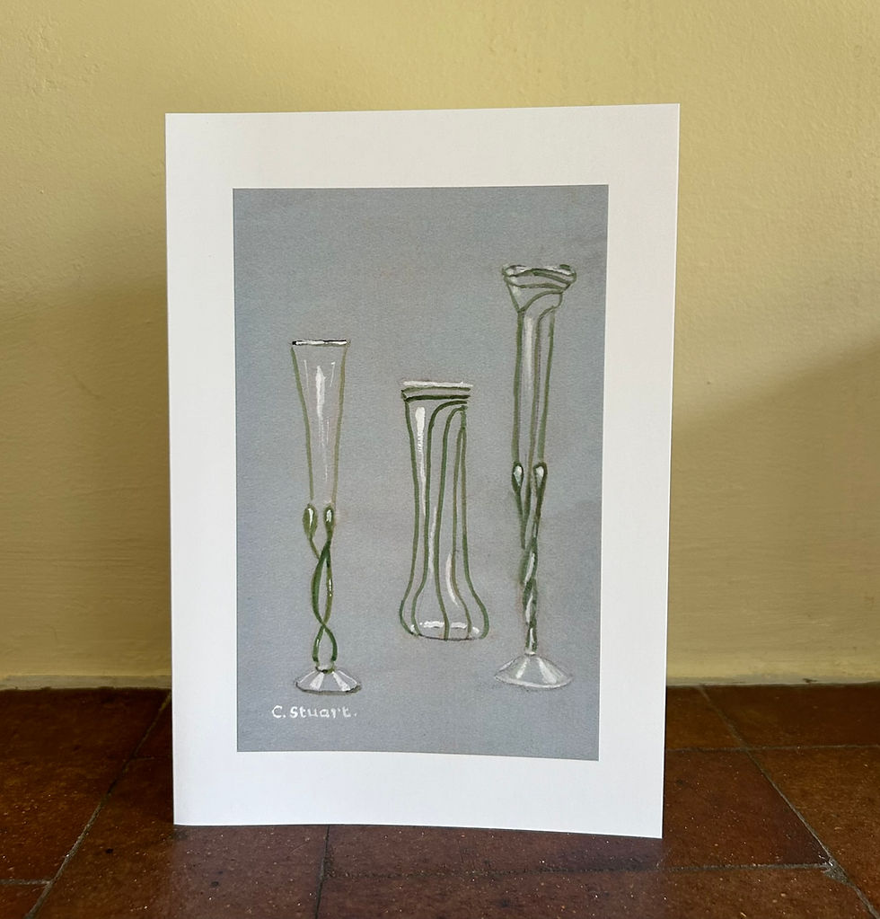 Thumbnail: Art Nouveau print - three tall vases