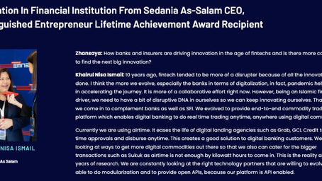 Innovation In Financial Institution: An Interview With Sedania As-Salam CEO