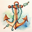 a singular anchor, nothing else, watercolor.jpg