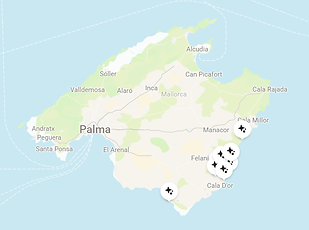 Mapa Costa este Mallorca