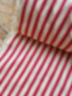 Red Ticking Fabric Cotton Fabric With A Stripe