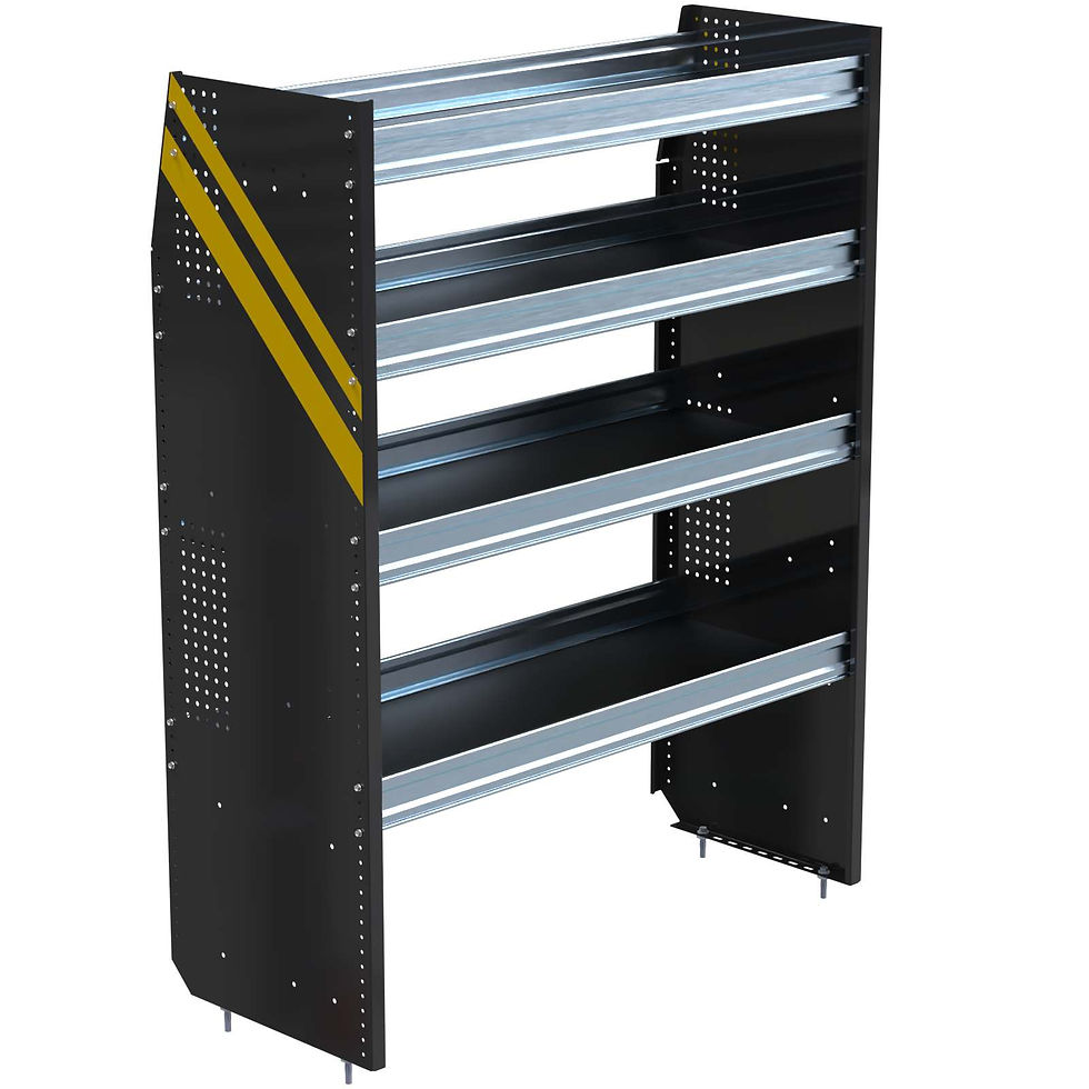 N5 Series Cargo Van Shelving, 48″ Wide, 4 Trays | N5-DS48-4