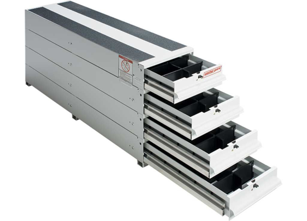 Weather Guard Itemizer Van Stacked Aluminum 4 Drawer Unit 49 X 12-1/4 X - 328-3