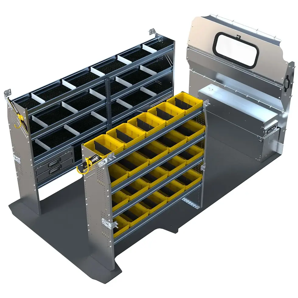 Aluminum Van Shelving Package, RAM ProMaster, 159” WB – RPL-27