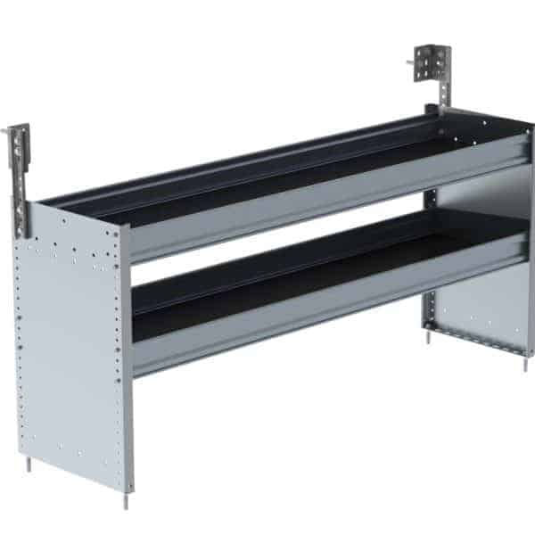 S2 Series Cargo Van Shelving, 60″ Wide, 2 Trays | S2-RA60-2