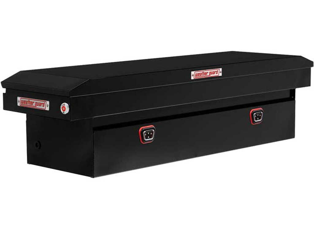 Weather Guard Saddle Box, Steel, Full Standard, Gloss Black, 11.0 Cu - 126-5-04