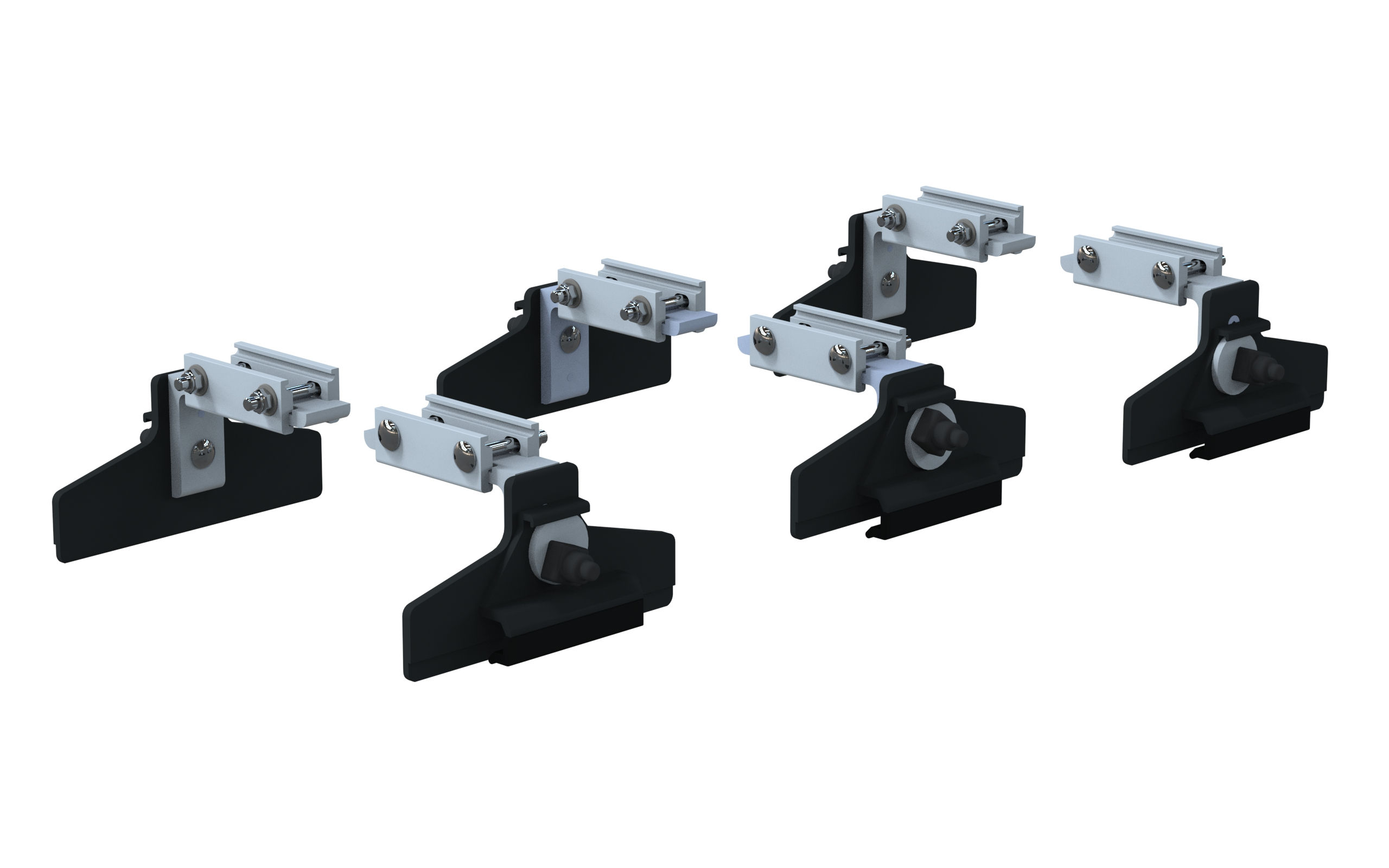 Modular Frame Base Mounting Kit w/ 3 Crossbars for Chevrolet… | FBM-1025-BLK