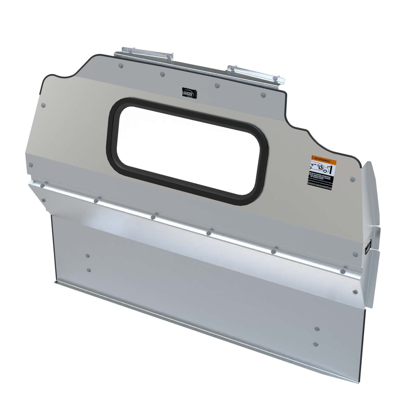 Contoured safety partition, polycarbonate window, aluminum, GM Savana / Express - 3020-GS