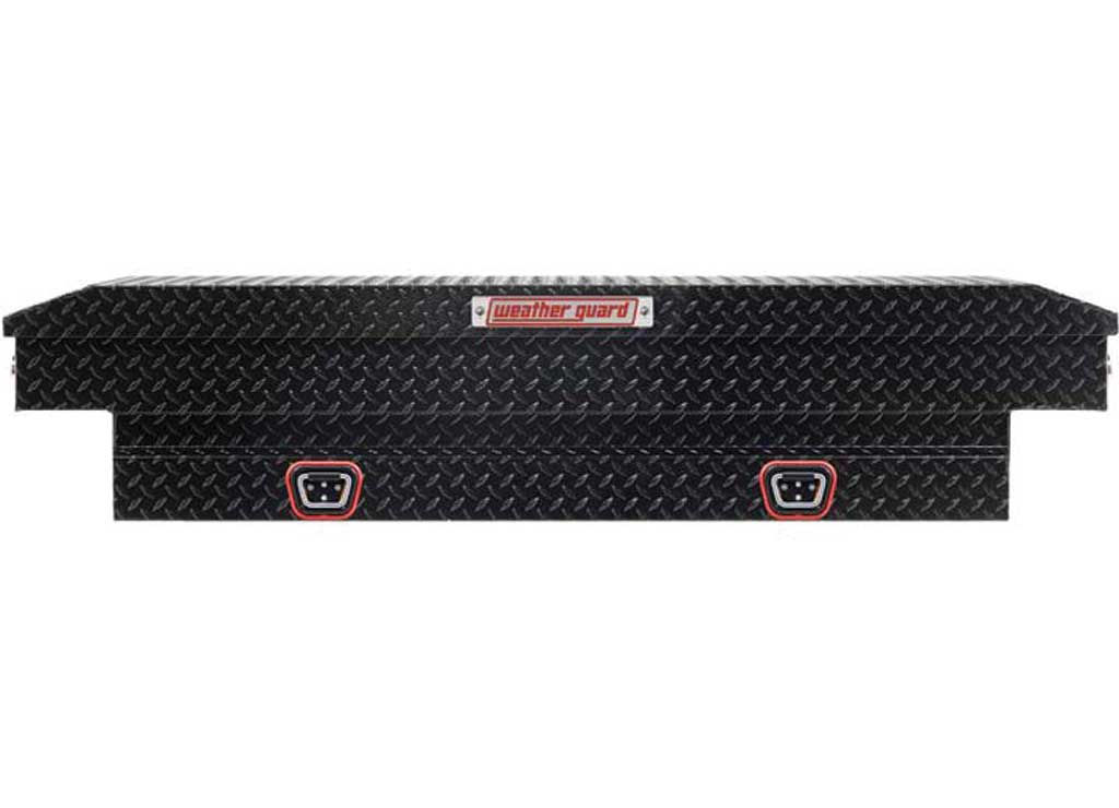 Weather Guard Saddle Box, Aluminum, Compact, Gloss Black, 7.0 Cu Ft - 154-5-04