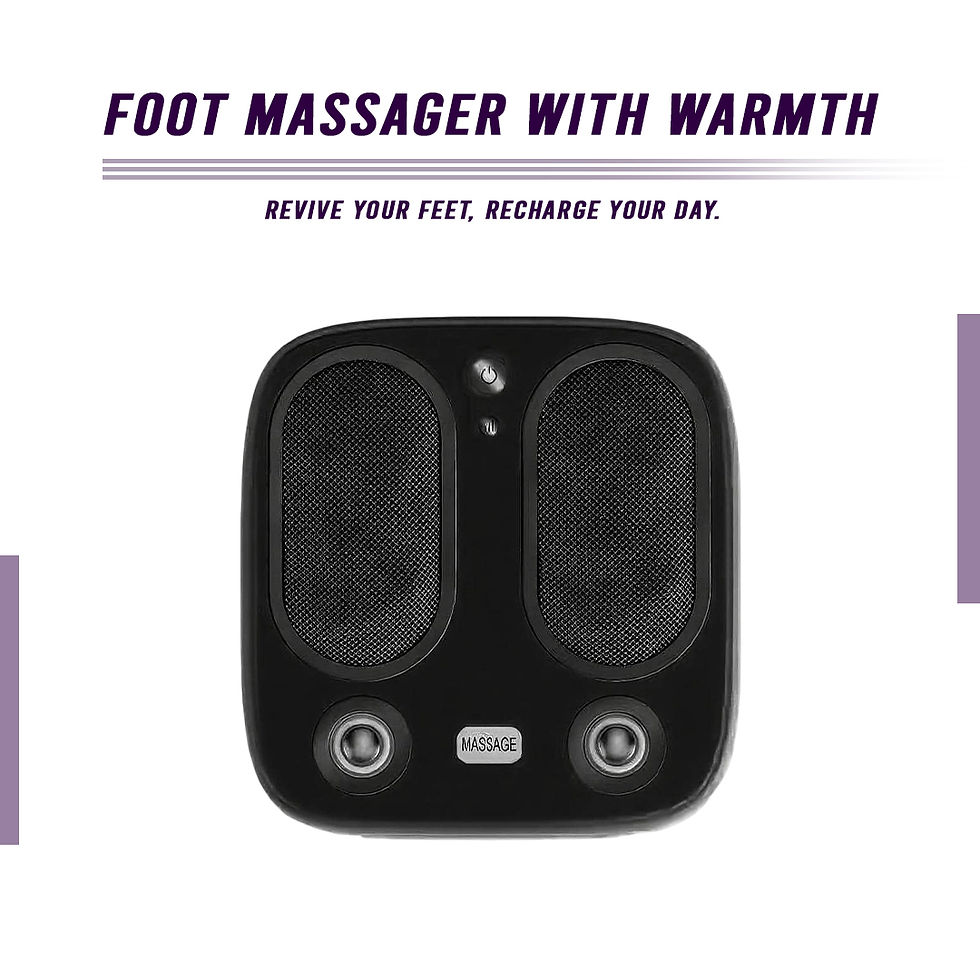 Thumbnail: Stress & Pain Relief Foot Massager w/Heat- Deep Tissue, Circulation & Relaxing