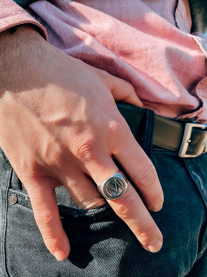 Miniatura: Anello con lettera personalizzabile
