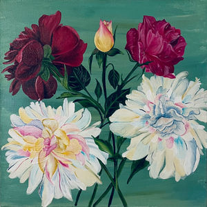 “Garden Flowers”
12 x 12 x 1”
Acrylics on linen canvas.
SOLD
