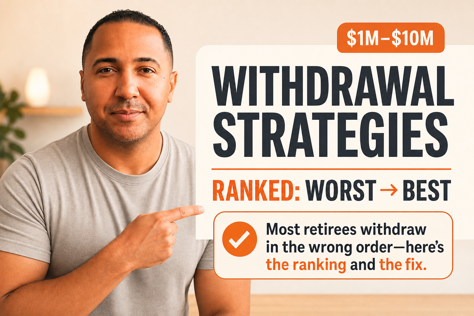 Best Retirement Withdrawal Strategy for $1M-$10M Retirees: Ranked Worst to Best