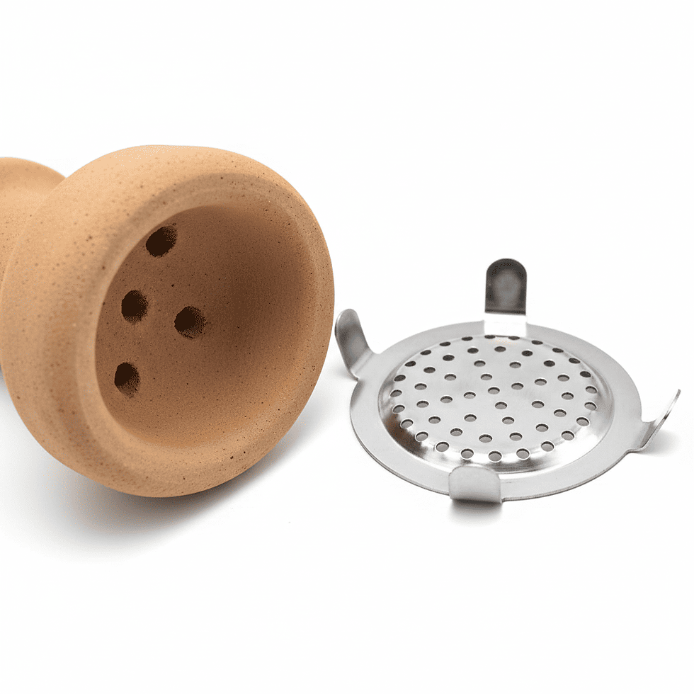 Miniatura: Rejilla metálica para carbón plateada resistente al calor