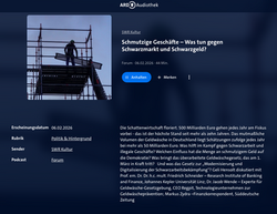 SWR Kultur: Schmutzige Geschäfte – Was tun gegen Schwarzmarkt und Schwarzgeld?