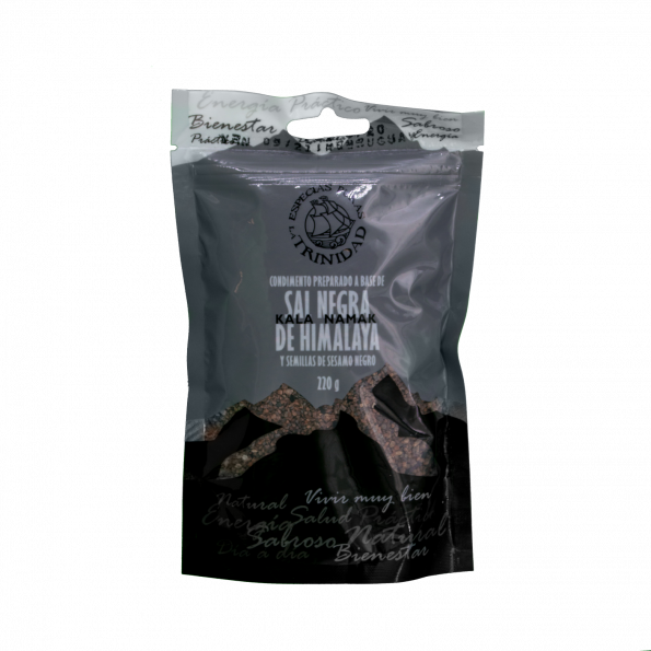 Sal negra del himalaya con semillas de sesamo negro - La trinidad