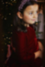 Thumbnail: Red Velvet Peplum Christmas Set for Girls