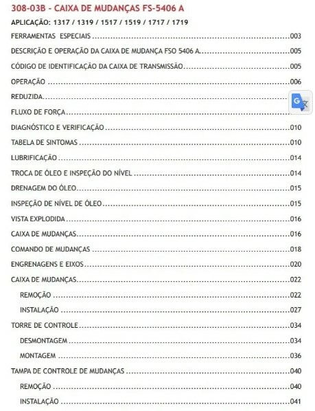 Miniatura: Manual De Reparo caixa de Câmbio Cambio Fs 5406 A eaton