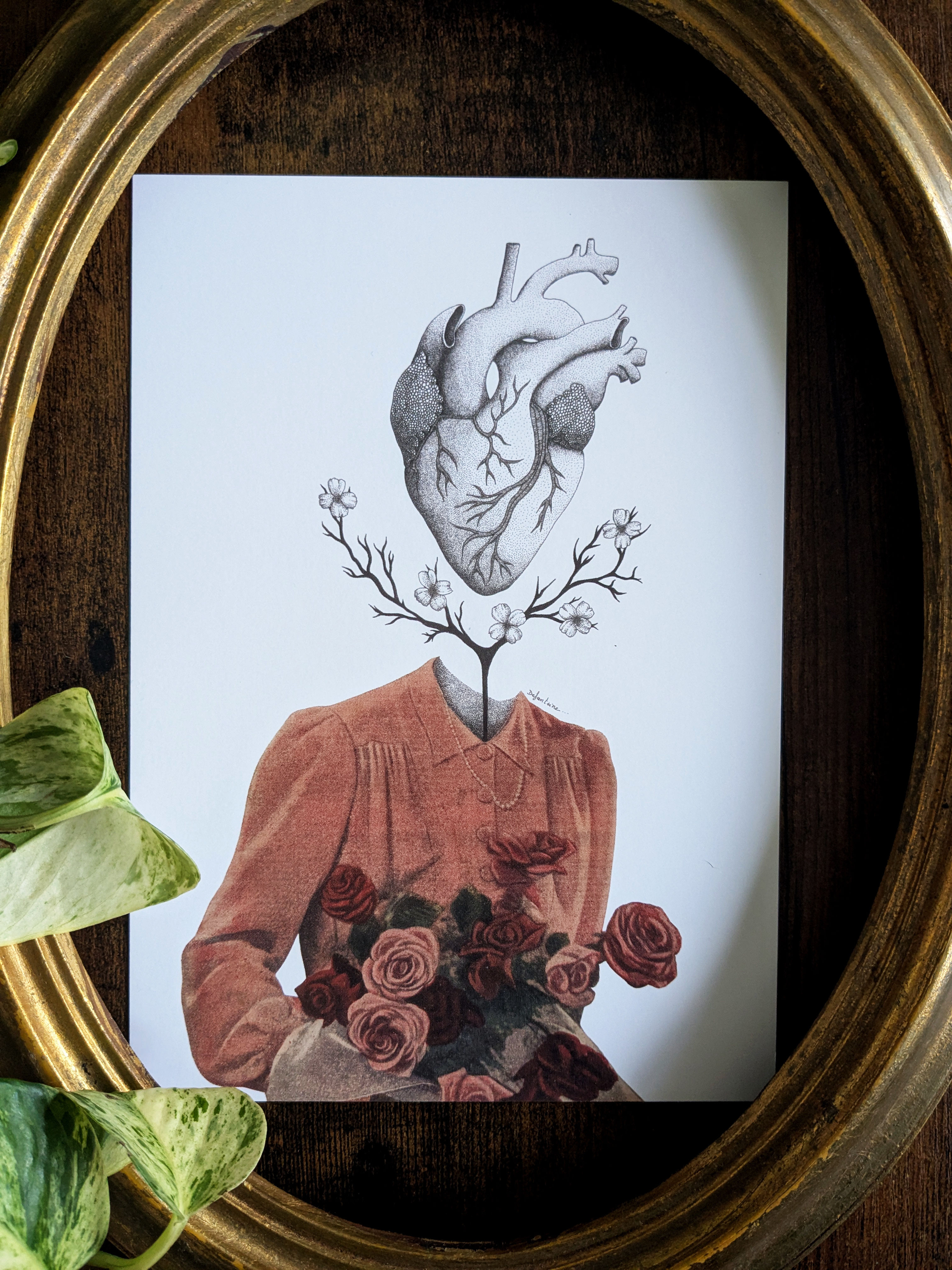 impression d'un cœur aux petit points