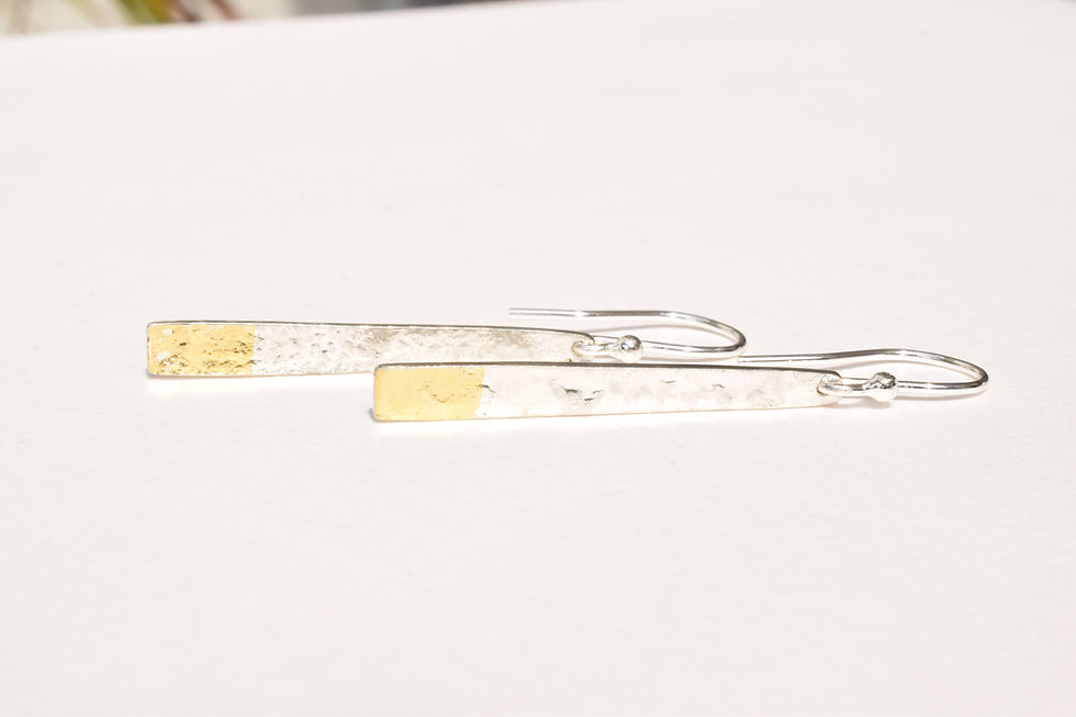 Thumbnail: Gold Dipped Dangle Earrings
