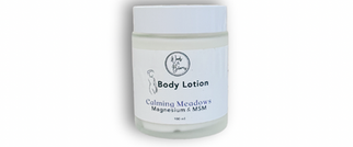 Body Lotion jar, Calming Meadows with Magnesium and MSM