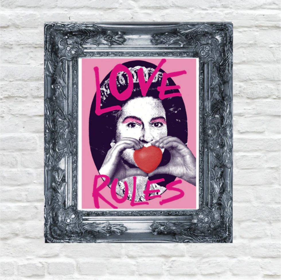 Thumbnail: love heart queen garden artwork