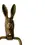 Thumbnail: Cast Iron Hare Door Knocker in Antique Brass