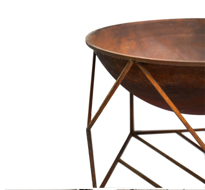 Thumbnail: Geometric firepit in rust