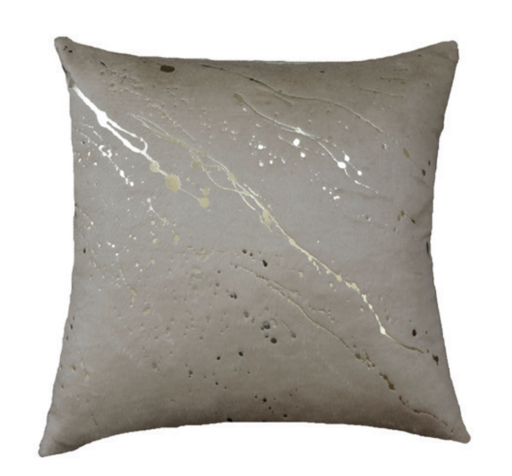 Aviva Stanoff Mod Art in Constellation in Bronze on Silk Fleece in Fawn