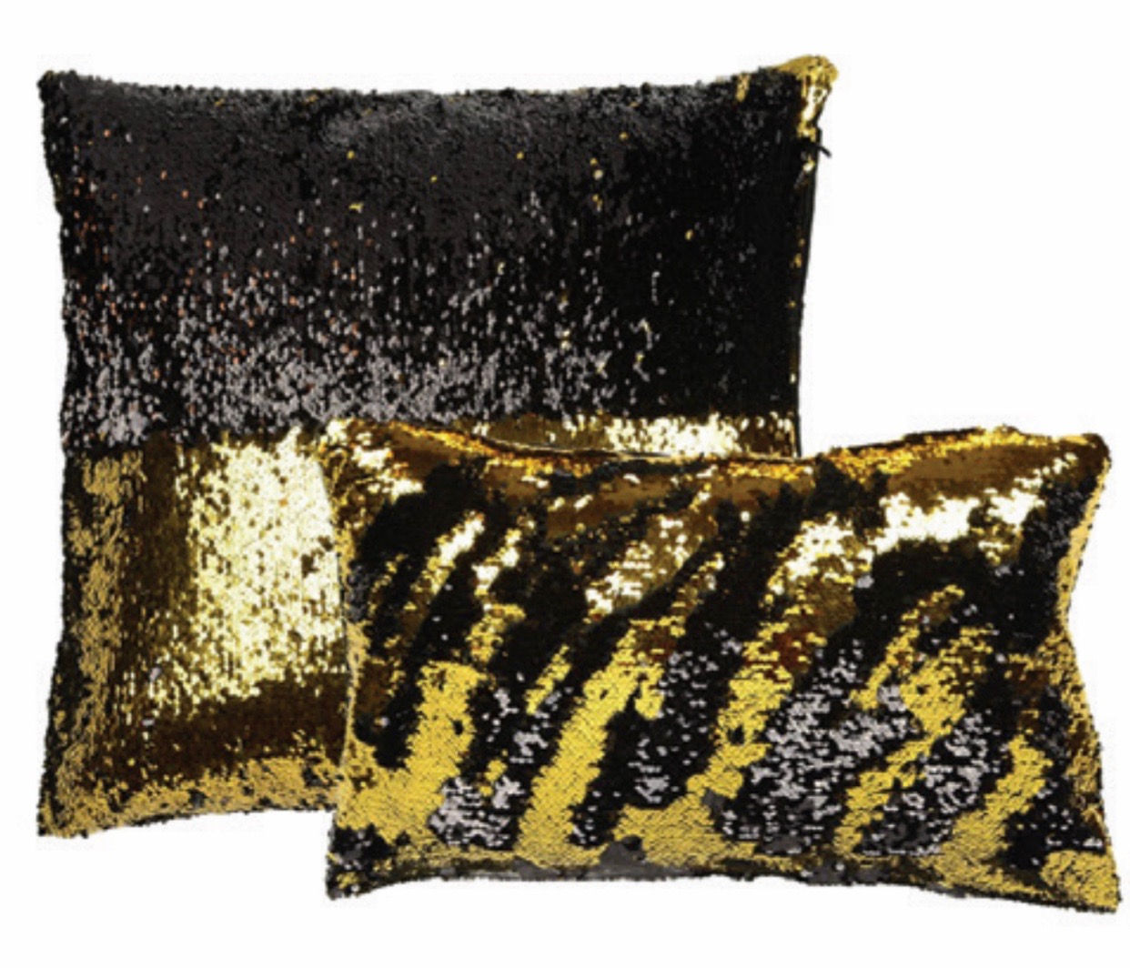 Black & Gold Sequin Cushion by Aviva Stanoff