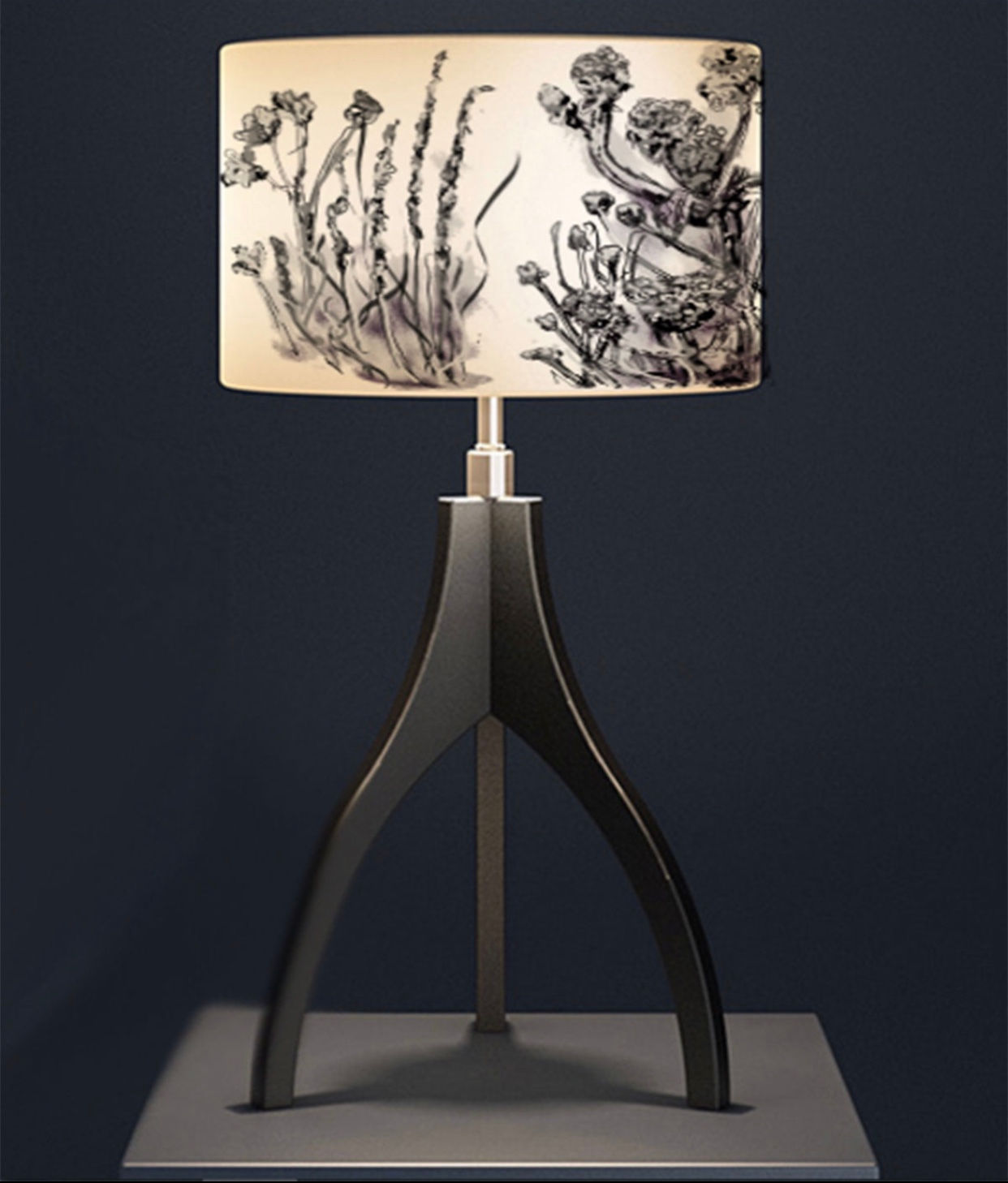 White & Black Meadow Lampshade