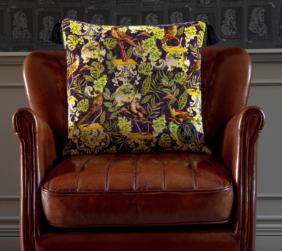 LA VOLIERE Velvet Cushion