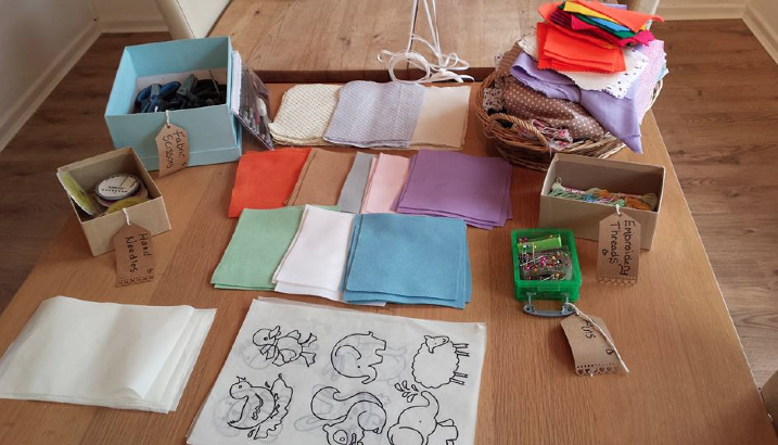 patchwork quilt baby shower