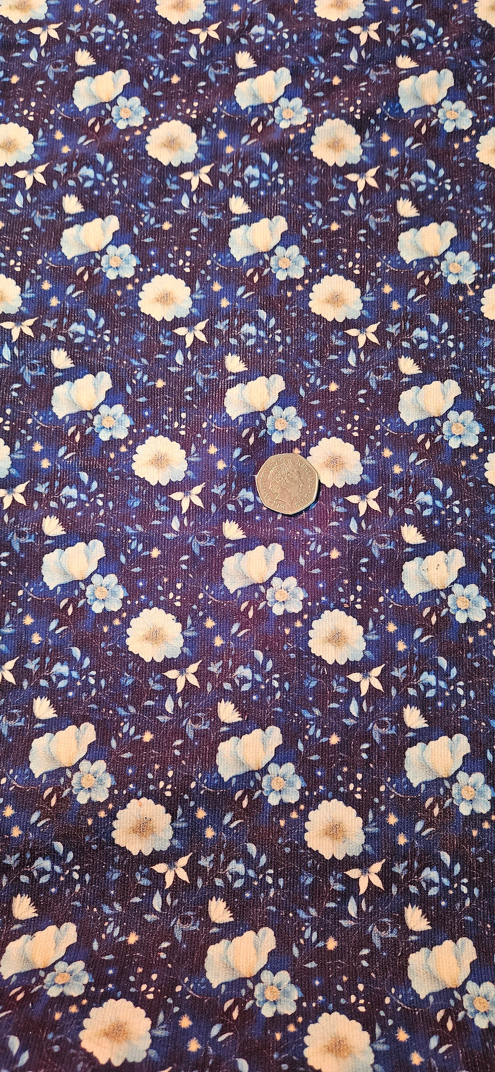 Needlecord-navy floral
