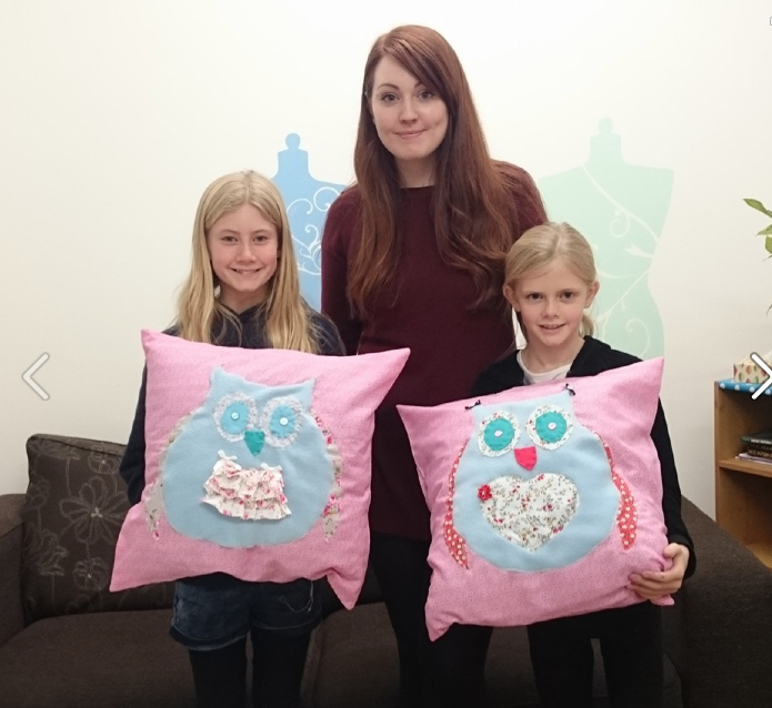 Charlotte and Zoes owl cushion